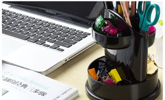 史泰博85105旋转塑胶笔筒 桌面办公的实用伴侣