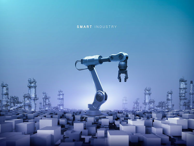 智造未来 工业4.0时代下的自动化科技海报设计